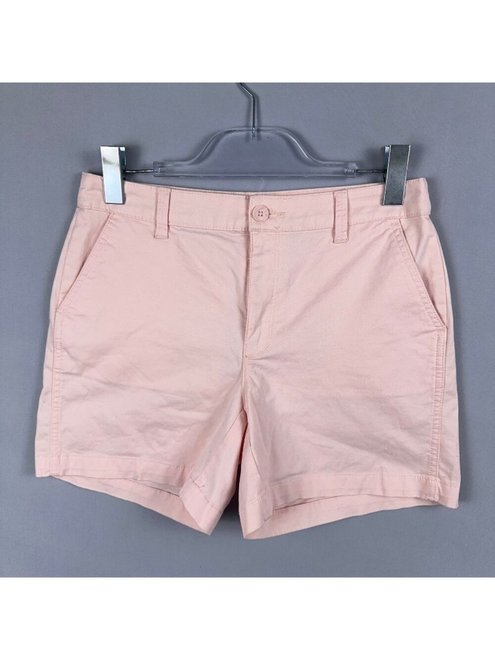 A.n.d. Easy Chino shorts Mid Rise Size 4 Pink Classic Fit Stretch Elastizado